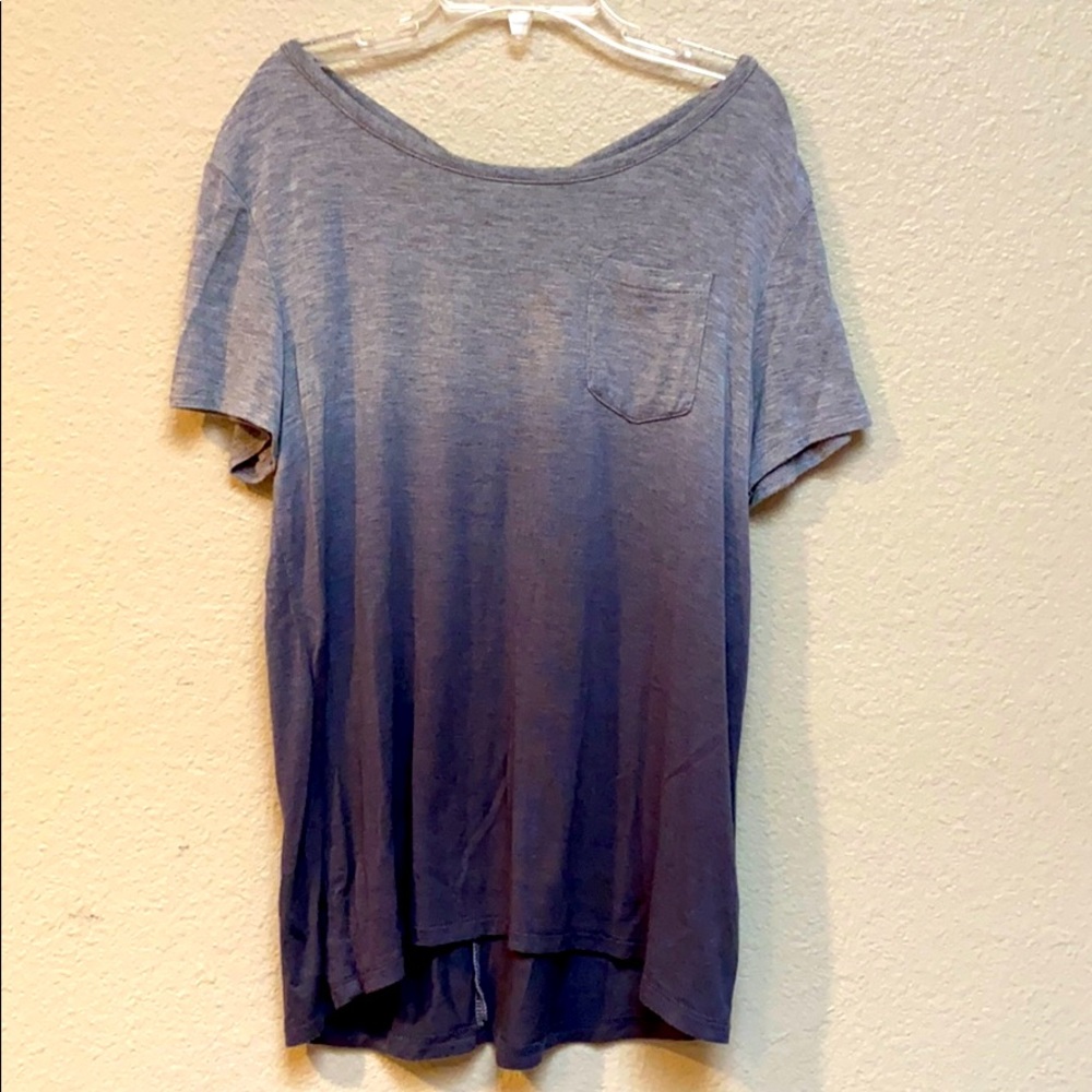 Justice Girls Gray Ombre Tee, Size 10